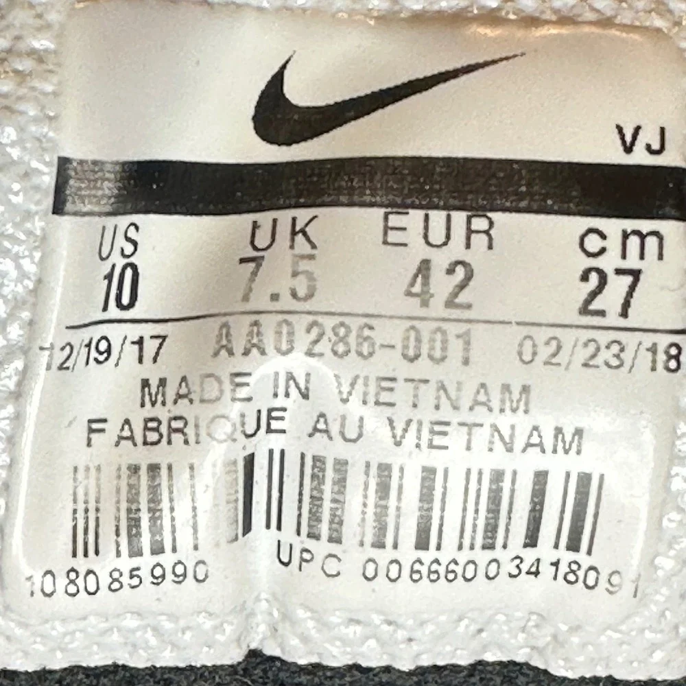 Nike Air Zoom Hyperace 2 Womens 10 Volleyball Shoes Black White AA0286-001